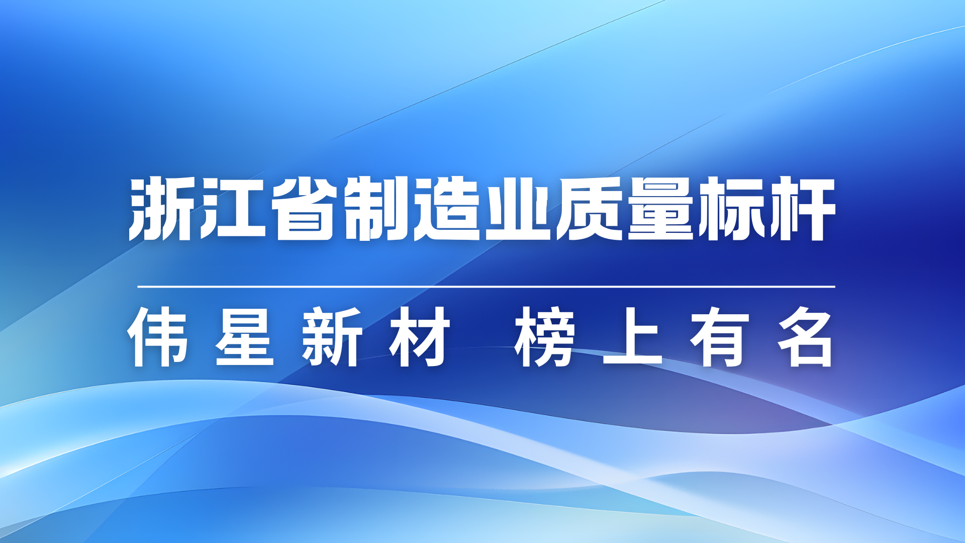 EVO真人视讯新材获评2024年浙江省制造业质量标杆